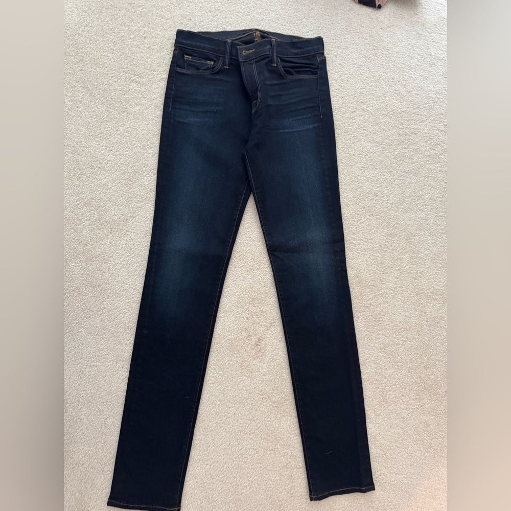 J Brand Dark Denim with Tan Stitching